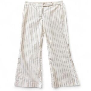 Vintage Y2K Express Editor White Pinstripe Pants, Women's Size 6